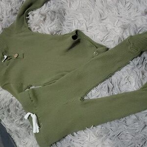 Olive green Ribbed Outfit